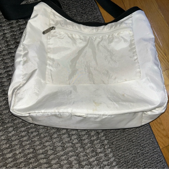 LeSportsac Blue Black Made in USA 13”Hx15”Wx6”D Adjust Strap Crossbody Bag - Picture 7 of 14